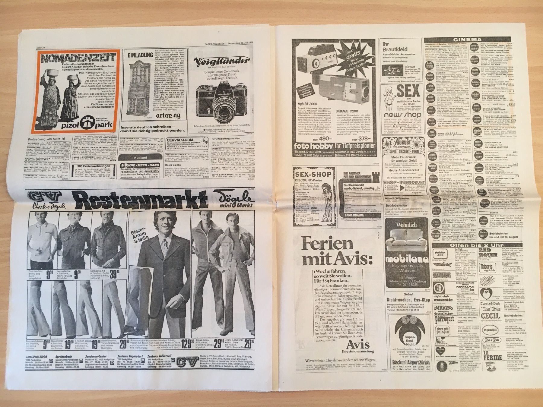 Zeitschriften & Magazine: Tagesanzeiger vom 22. Juli 1976 – Gebraucht aus Luzern von Jiggy_8898 5
