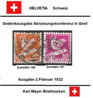 Abrüstungskonferenz in Genf 1932 Ausgabe Schweiz
