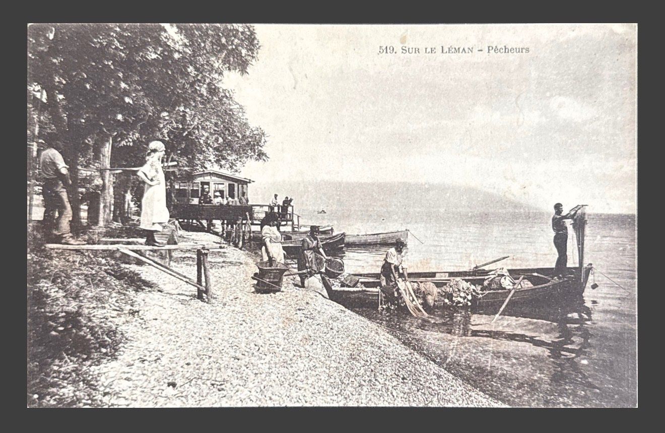 Cartoline postali: Carte postale ancienne Lac Léman pêcheurs – Usato da Fleurier venduto da jea_j77g