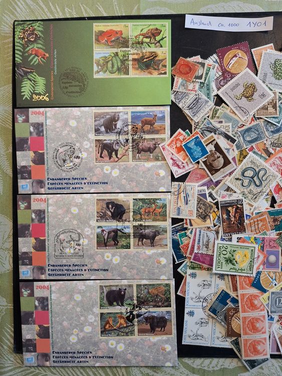 Alle Briefmarken: Ca 1000 Ausland-Briefmarken ab Uralt (1Y01) – Gebraucht aus Genolier von Antoine30 1