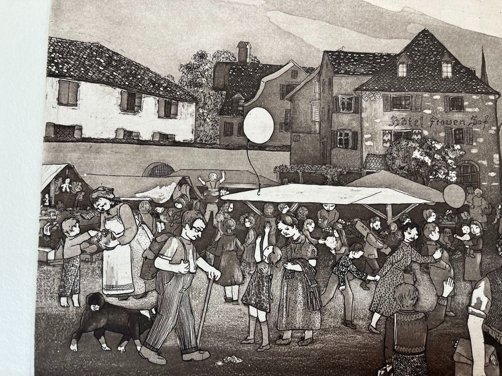 Grafica & Litografie: Lilly Langenegger RADIERUNG SIGNIERT NUMMERIERT – Usato da Gersau venduto da grafik-kunst 6
