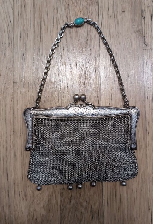 Antike Silber Handtasche, Netz, Vintage (Gebraucht) in VALS für