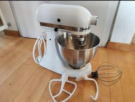 KitchenAid Classic Weiss + neuer Pasta-Vorsatz | Top Zustand