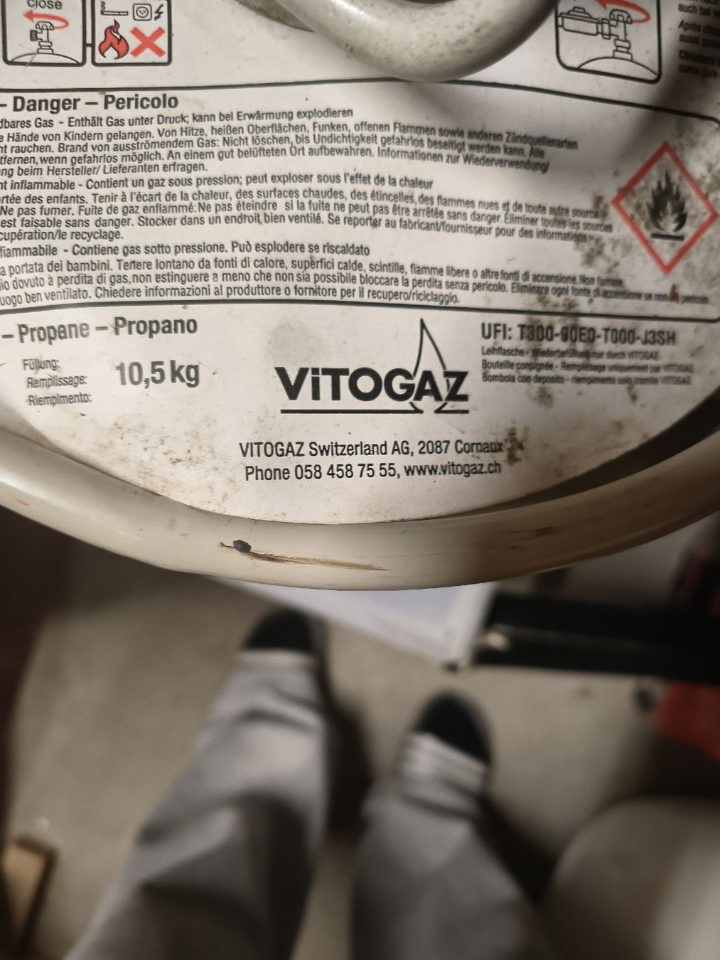 Gas-Geräte & -Technik: Vitogaz Gas Flasche 10 liter – Gebraucht aus Basel von sinenn 2