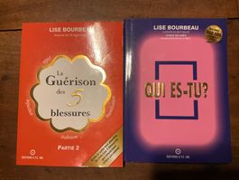 Livres Lise Bourbeau: Qui es-tu et Guérison des 5 blessures