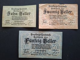 Notgeld Vorarlberg (Österreich). 1919.