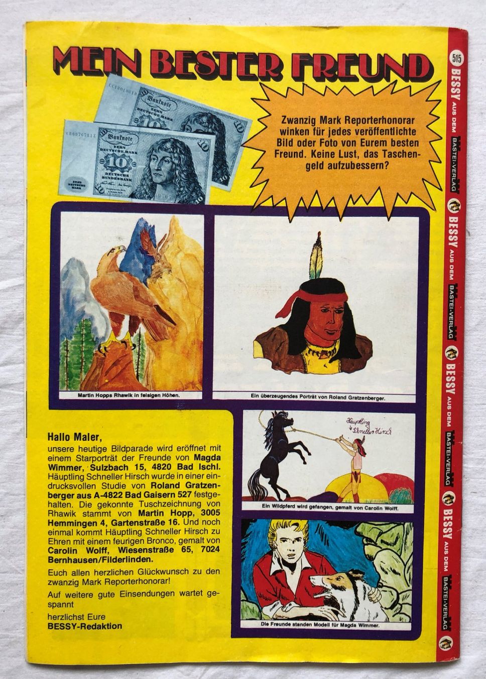 Fumetti: BESSY - Heft - Band 515 – Usato da Schaffhausen venduto da durruti 3