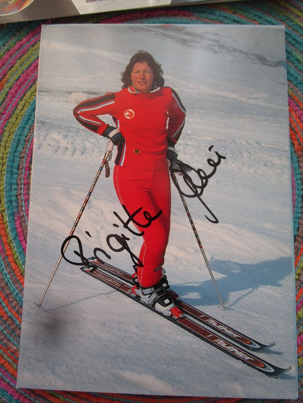 Autografi: BRIGITTE GLUR SKIFAHRERIN ORIGINAL AUTOGRAMM – Usato da GUTENSWIL venduto da Alpina6