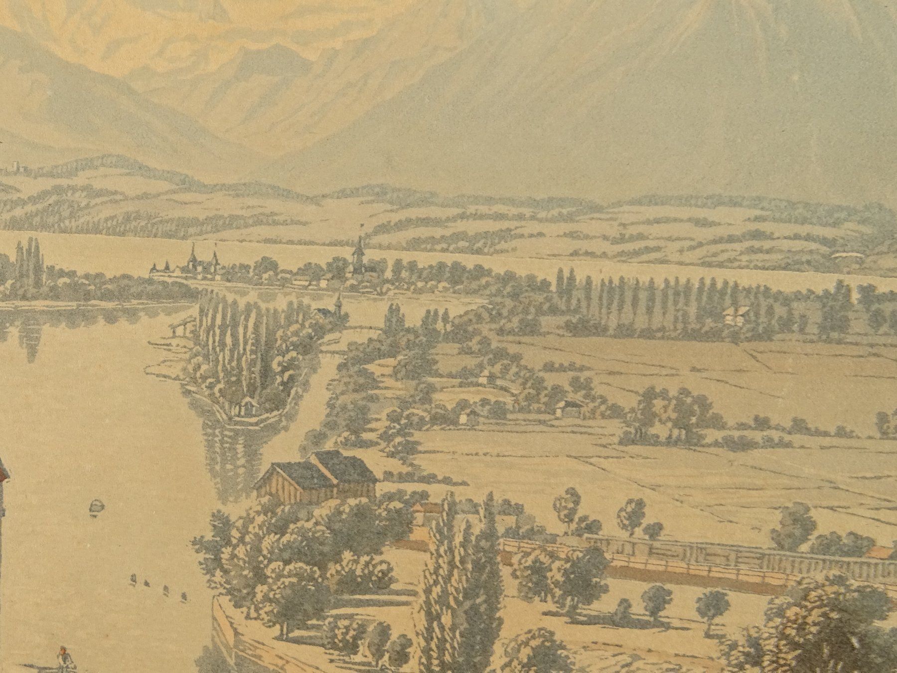 Incisioni: THUN, AQUATINTA UM 1840 – Usato da Grüningen venduto da Kartensammler 6