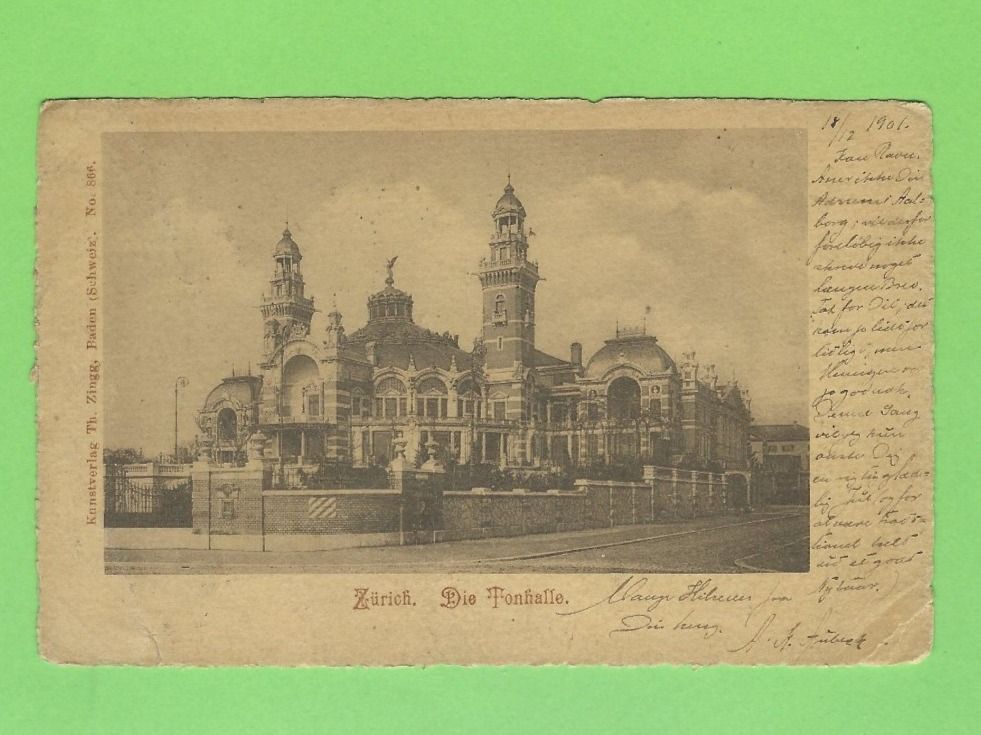 Ansichtskarten: Zürich, die Tonhalle – Gebraucht aus Zürich von t24_de