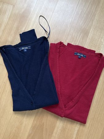 2 Strickjacken King Louie Baumwolle Mix Grösse XL Set blau