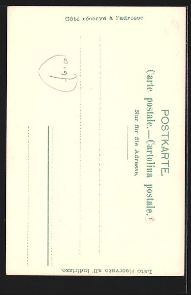 Ansichtskarten: Lithographie Genève, Rue du Mont Blanc – Gebraucht aus Berlin von bartko-reher 1