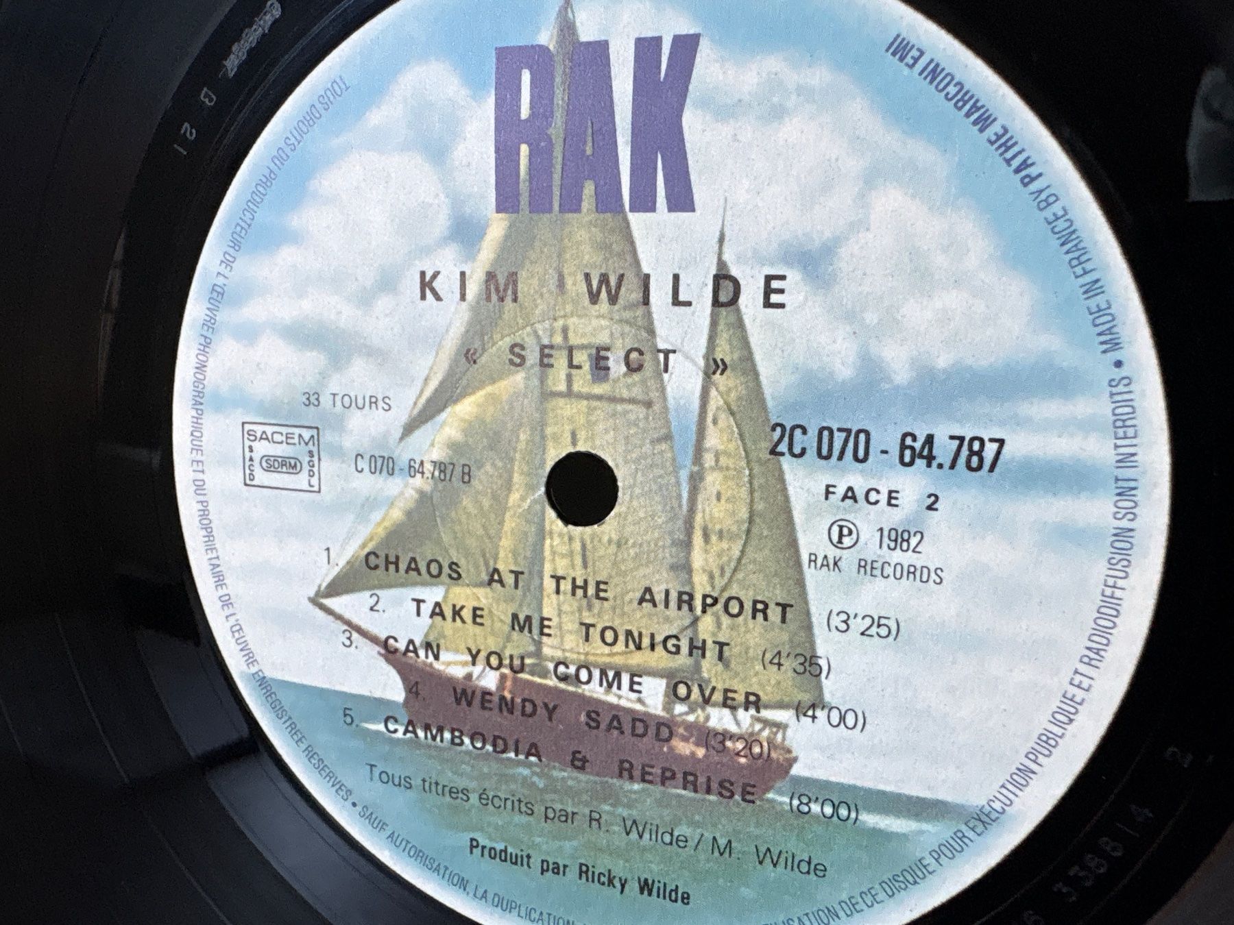 Schallplatten: KIM WILDE - SELECT - Schallplatte - RAK Records - 1982 – Gebraucht aus Andwil SG von Rainboli 3