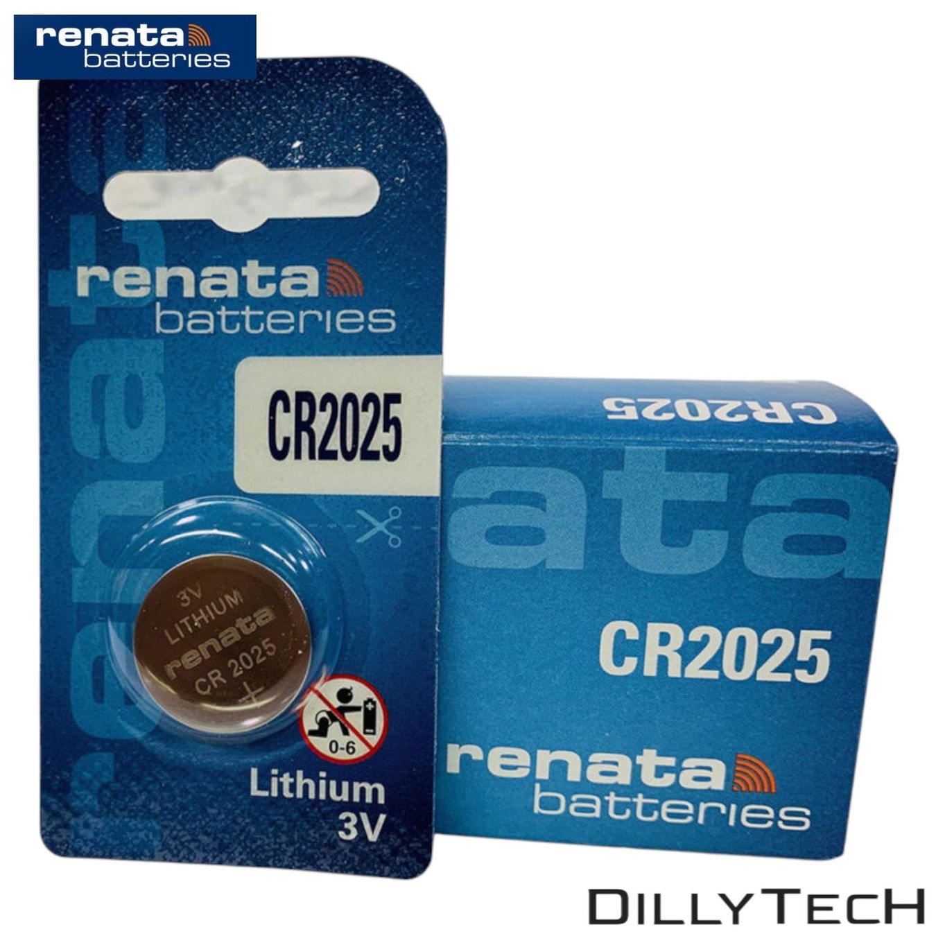 Caricatori & Batterie: Renata CR2025 Lithium Knopfzellenbatterie - 2 Stk. – Nuovo e nell'imballaggio originale da Meilen venduto da DillyTecH 2