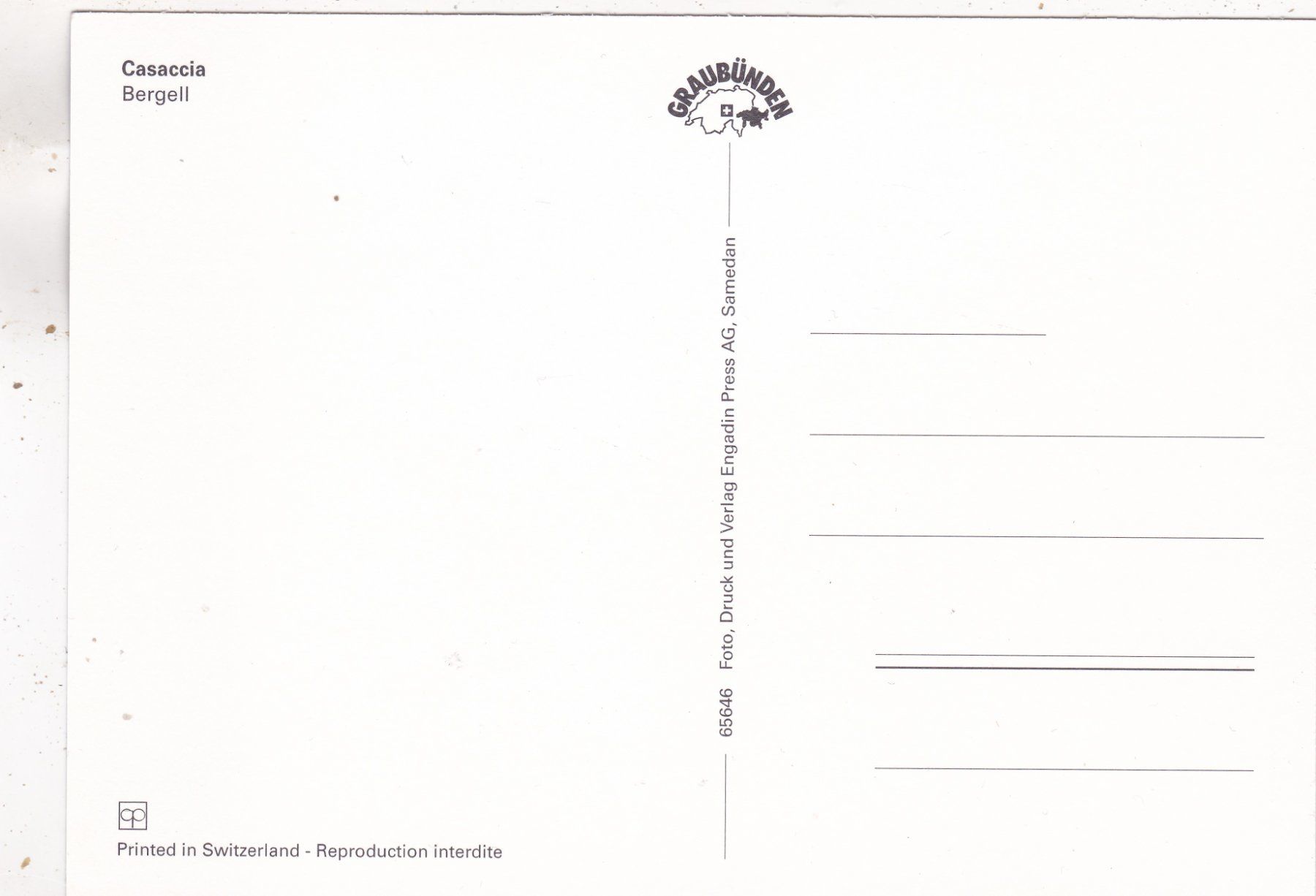 Cartoline postali: Casaccia Bergell – Usato da Herisau venduto da Lisegrat2008 1