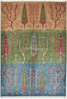 Handgeknüpfter afghanischer Khurjeen Orientteppich 305x210Cm