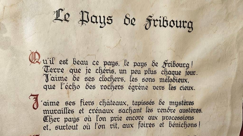 Dipinti: Calligraphie sur peau de veau – Usato da FRIBOURG venduto da Xvf10007 1