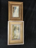 Zwei kleine Bilder mit Rahmen 18 cm
