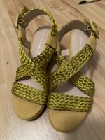 Safran-Gelbe Keilsandalen Gr. 37