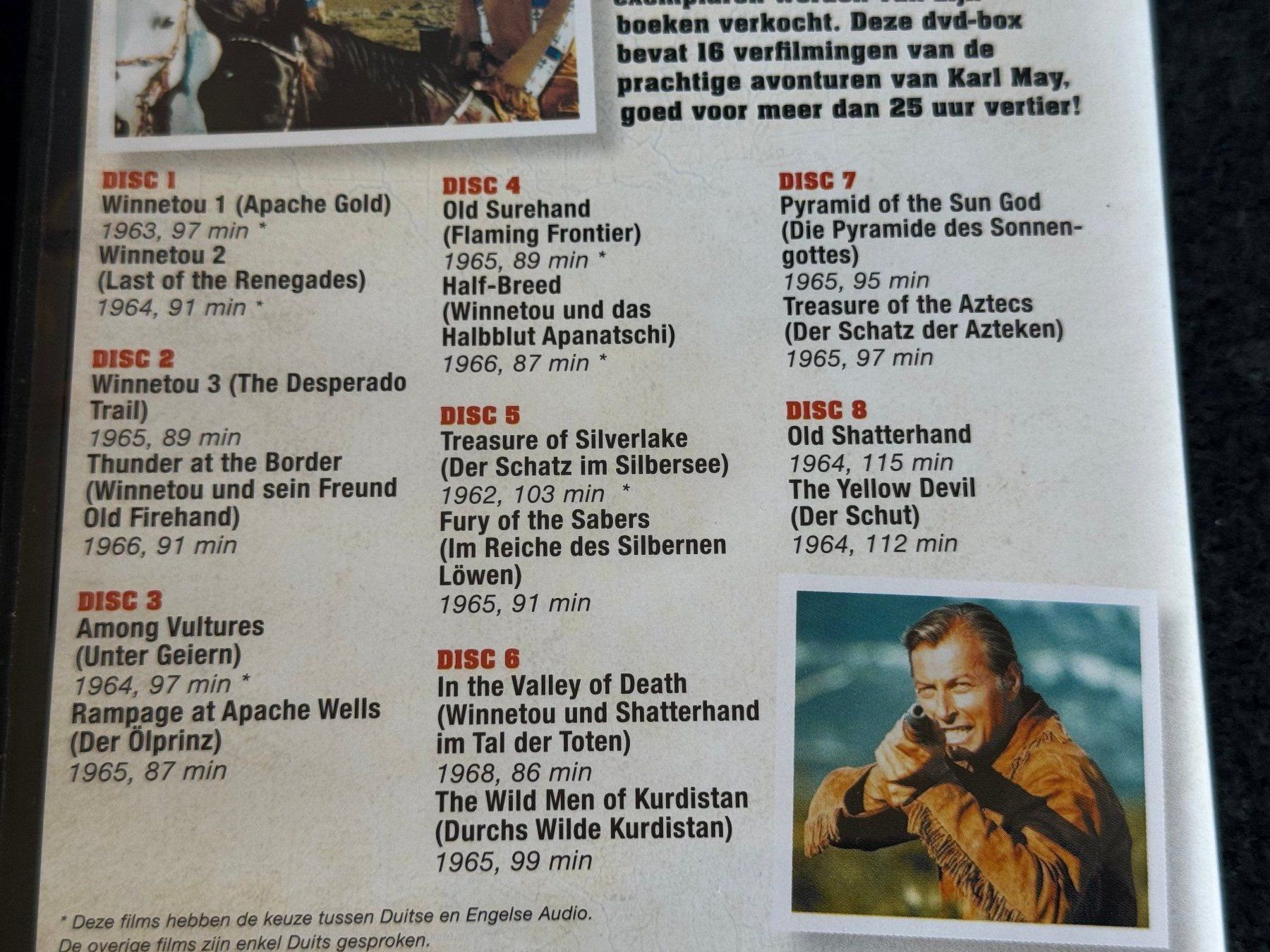 Tutti i DVDs: WINNETOU DVD EN/DE "The Complete Collection" 8 Disc's – Usato da Fribourg venduto da tschjoly 1