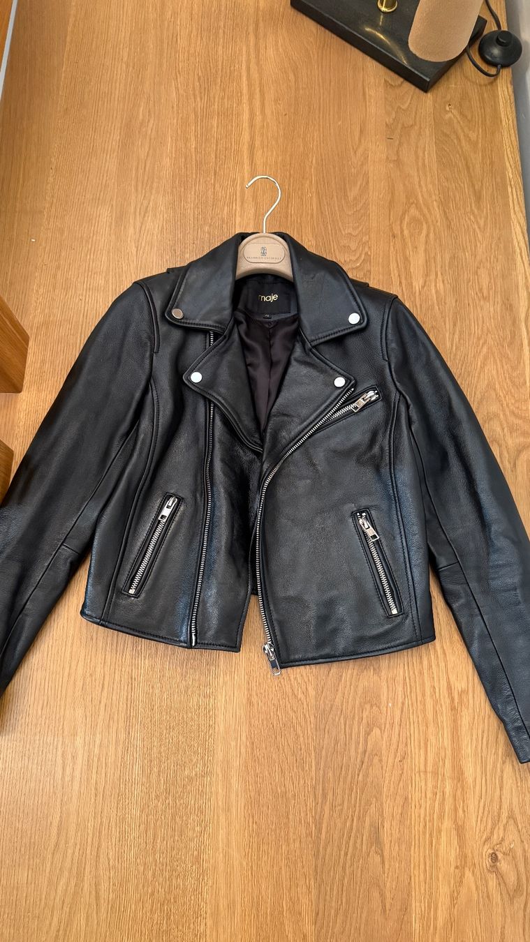Maje Jacken: MAJE neuwertige Lederjacke Biker robust Leder Blazer – Neu (gemäss Beschreibung) aus Faulensee von Liebes_Kind_2019