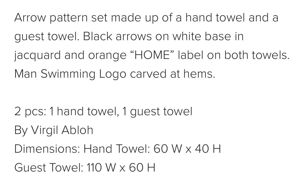 Badetücher: Off-White limited Towel Set by Virgil Abloh 100% original – Neu und originalverpackt aus Thun von Miam_ 5