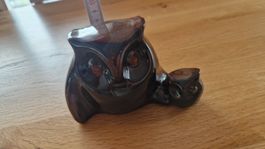 Skulptur Eulen aus Ton