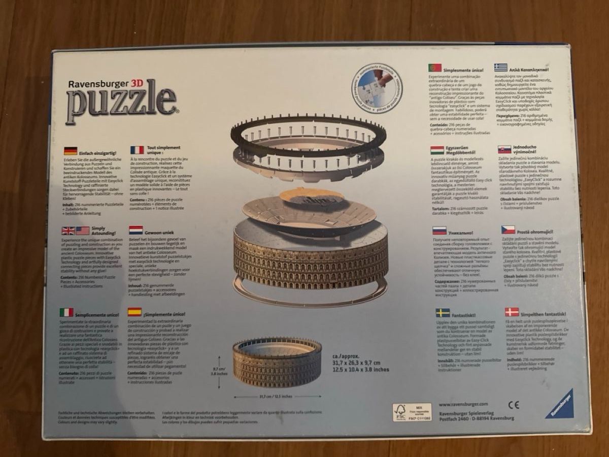 Ravensburger Puzzles: 3D Puzzle Colosseo – Gebraucht aus Menziken von xirixs 2