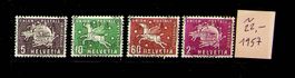 SUISSE SERVICES 4 TIMBRES OBLITÉRÉS UPU SBK 22.00 /U356
