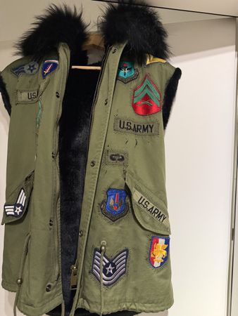 Military fake fur Jacke