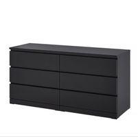 IKEA MALM Kommode, Schwarz