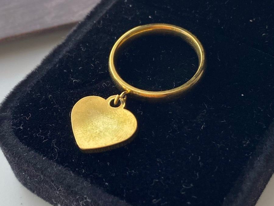 Anelli: 18KGP Goldene Herz Edelstahl Ring – Nuovo (secondo la descrizione) da Givisiez venduto da dor_xb9k 1
