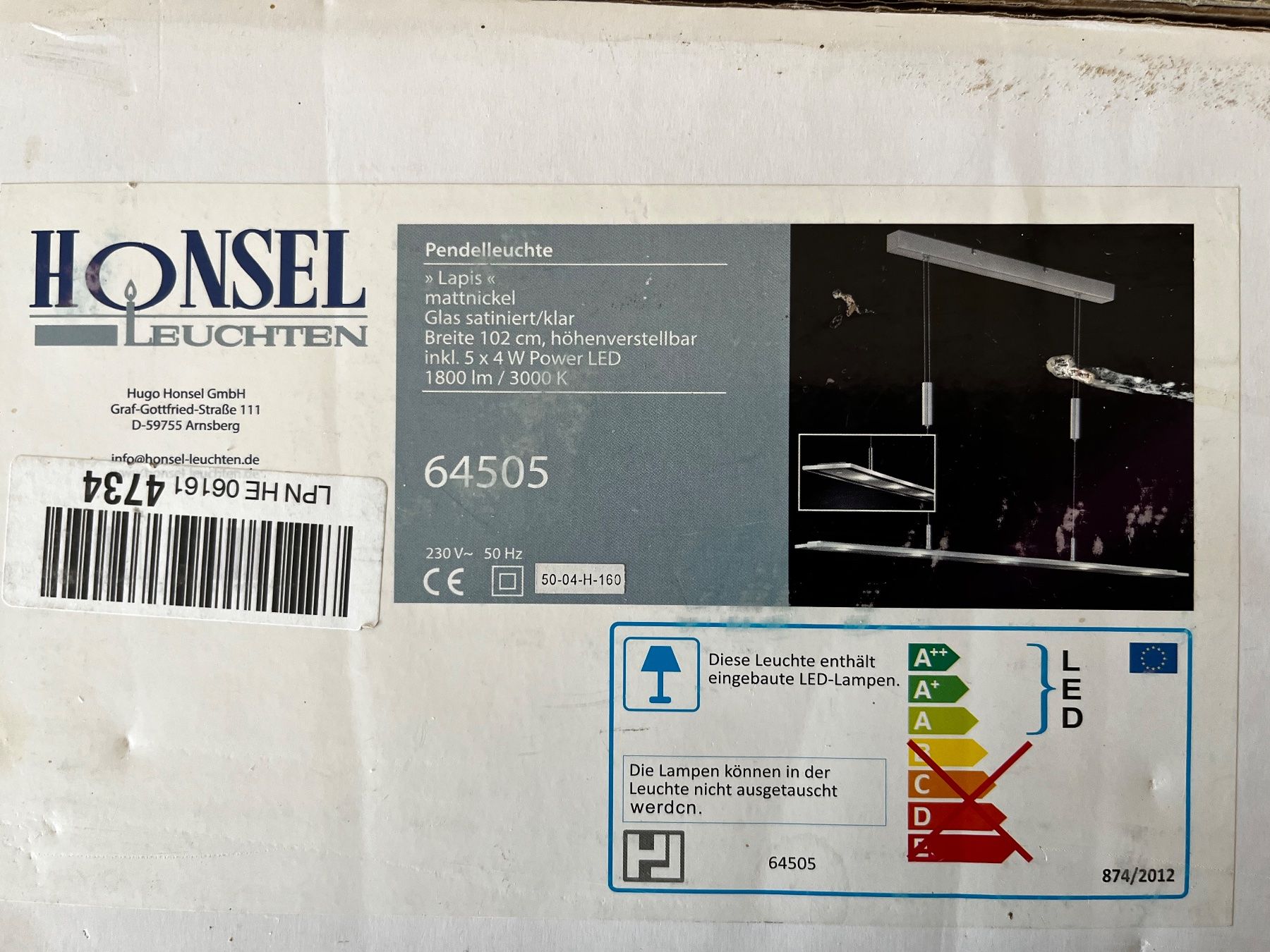 Fischer & Honsel Kronleuchter & Deckenlampen: Pendelleuchte – Neu und originalverpackt aus Märstetten von hie_bwq5 8