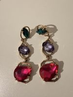Paire de boucles d'oreilles fantaisie, multicolores ✨