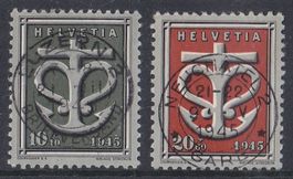 1945 Satz mit Chröndli Vollstempel Top Zustand.