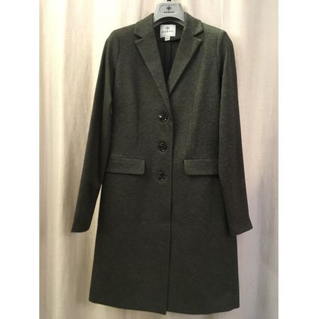 Piu & Piu lange Jacke fester Viscose Jersey grau Gr 44 neu