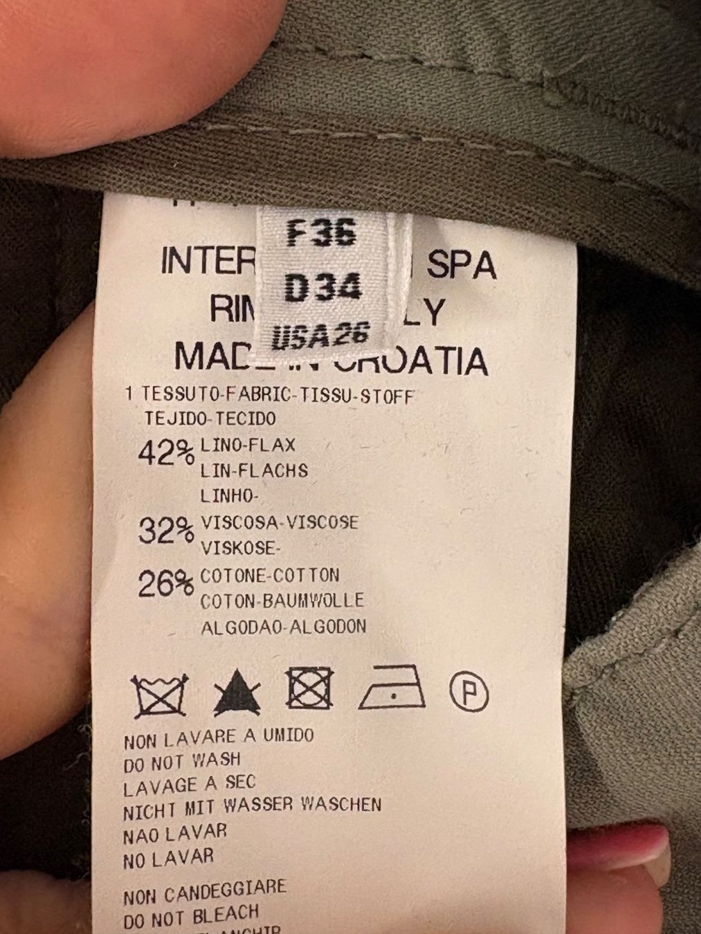 High Pantaloni: High Use Capri Hose Khaki 34 Leinen Viskose – Usato da Regensdorf venduto da secondchancefashion 4
