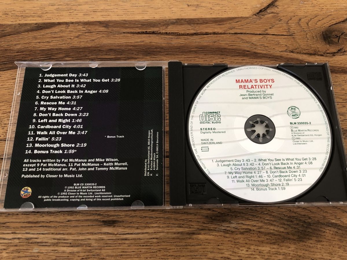 CD: Mama‘s Boys - Relativity (1992) – Usato da Embrach venduto da rocky84 1