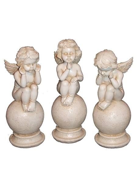 Statuette: Engel auf Kugel 3er SET 22cm – Nuovo e nell'imballaggio originale da Bichelsee venduto da Avalonya