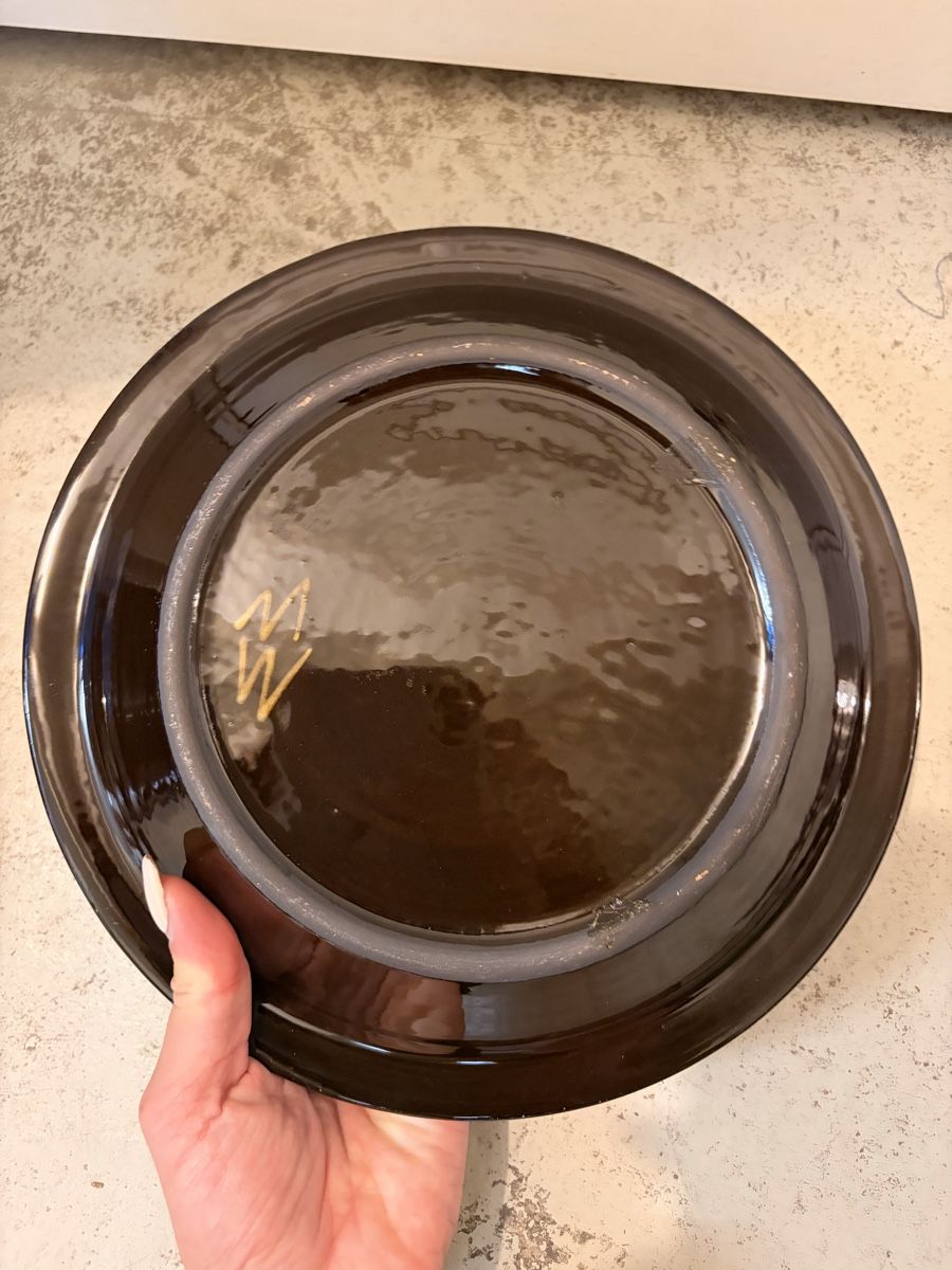 Geschirrsets: Keramikschale mit Deckel und Teller bemalt handgemacht  – Gebraucht aus Mülchi von jas_bqy2 1