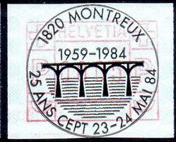 AUTOMATENMARKE 1984 MONTREUS 25 ANS CEPT VOLLSTEMPEL - ME32