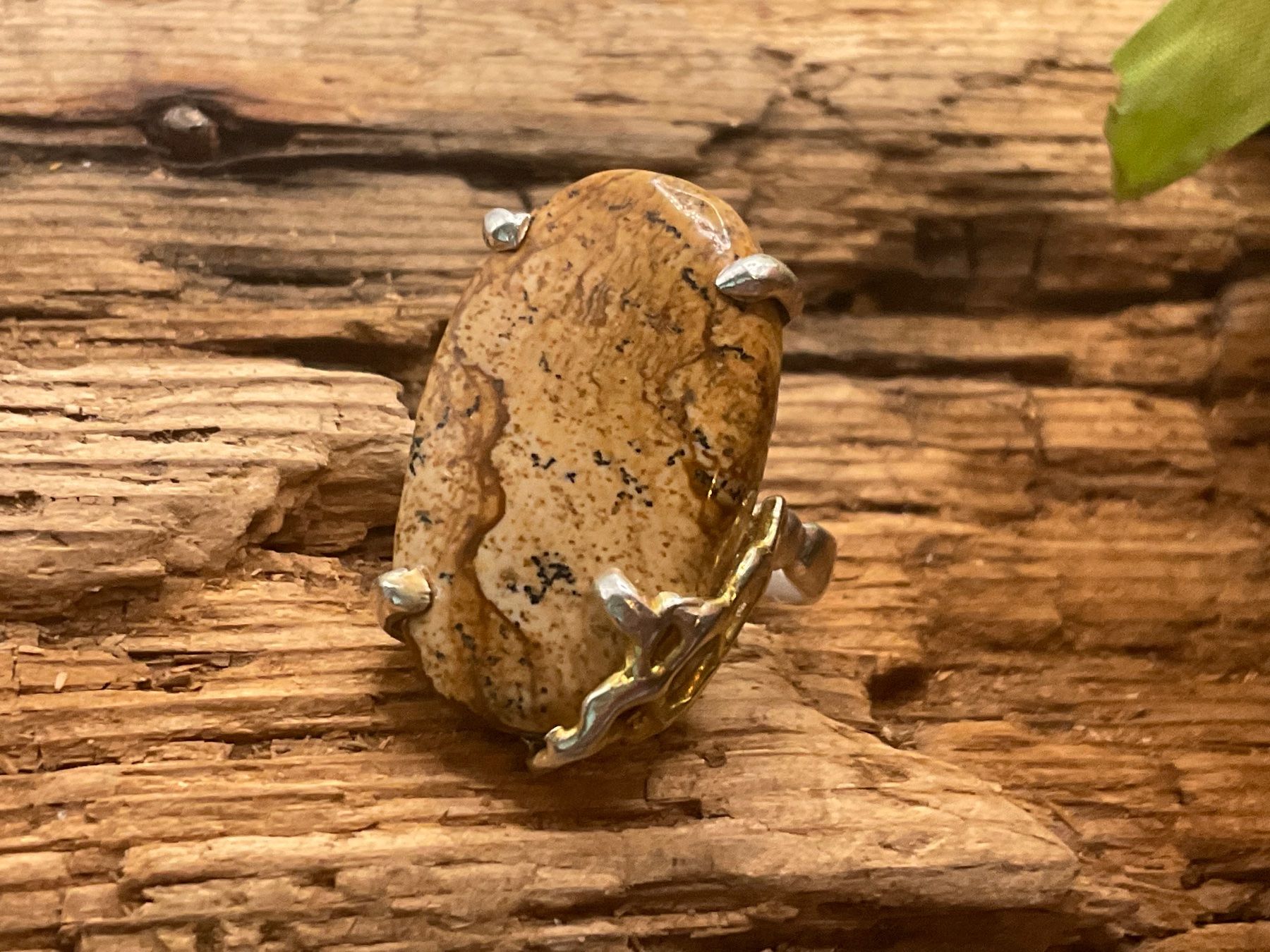 Ringe: Silberring Riesen Landschaftsjaspis, Gr.55.5 – Neu (gemäss Beschreibung) aus luzern von Alpendorf1 2