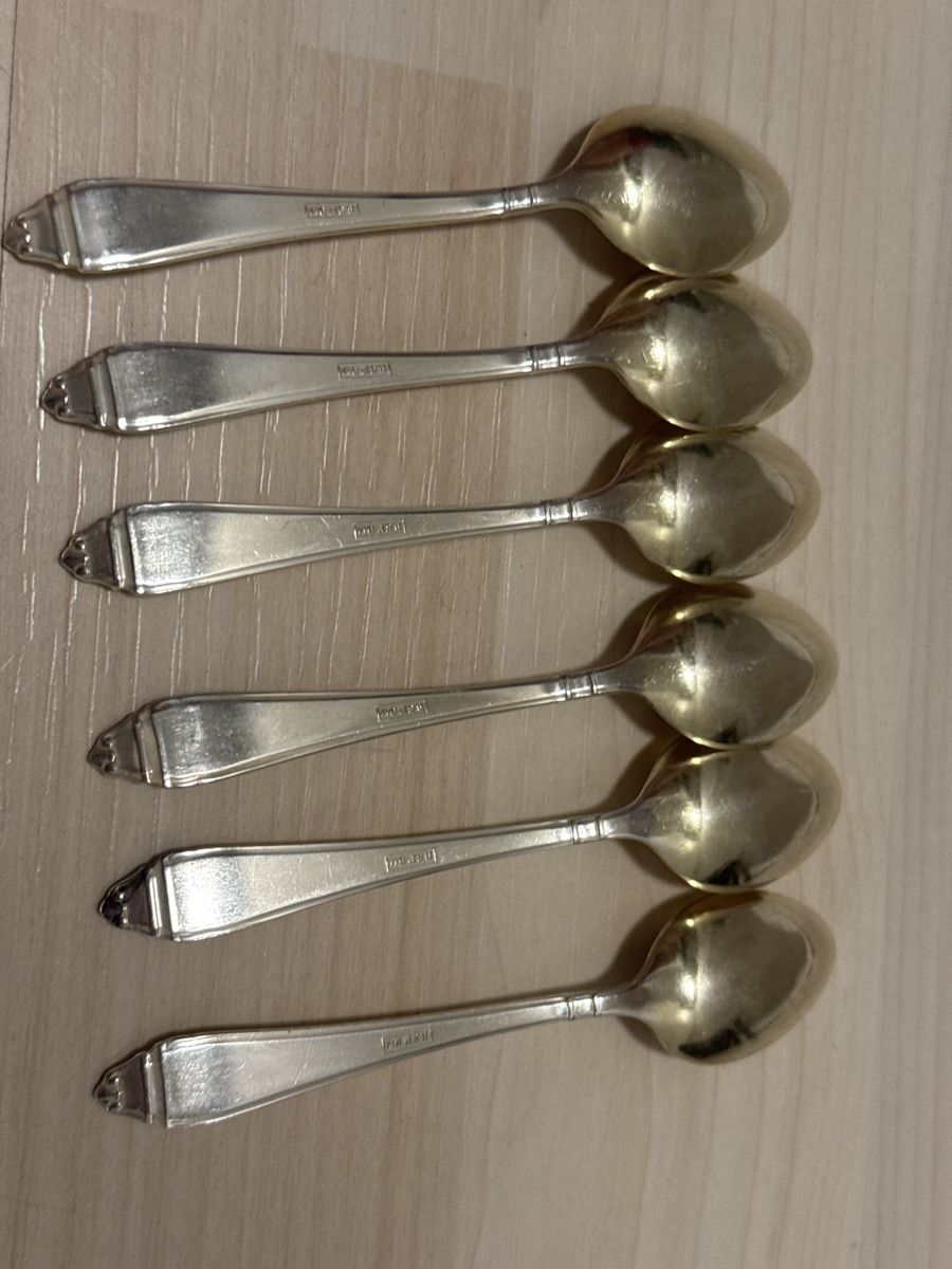 Cucchiai: 6er Set Vintage Kaffeelöffel, versilbert, BSF 90 – Usato da Grenchen venduto da Lucy68 1