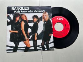 BANGLES tolle Single Kult If she knew what she wants 80's