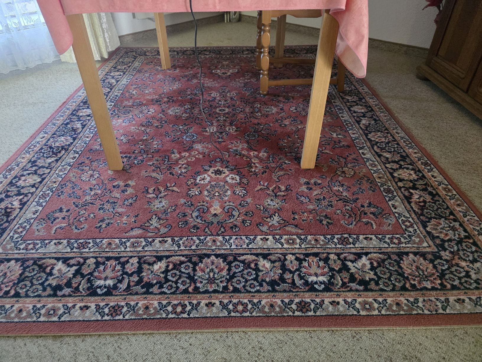 Teppiche: Teppich mit Muster Rotblau Vintage  – Gebraucht aus Neuenkirch von Brina1993