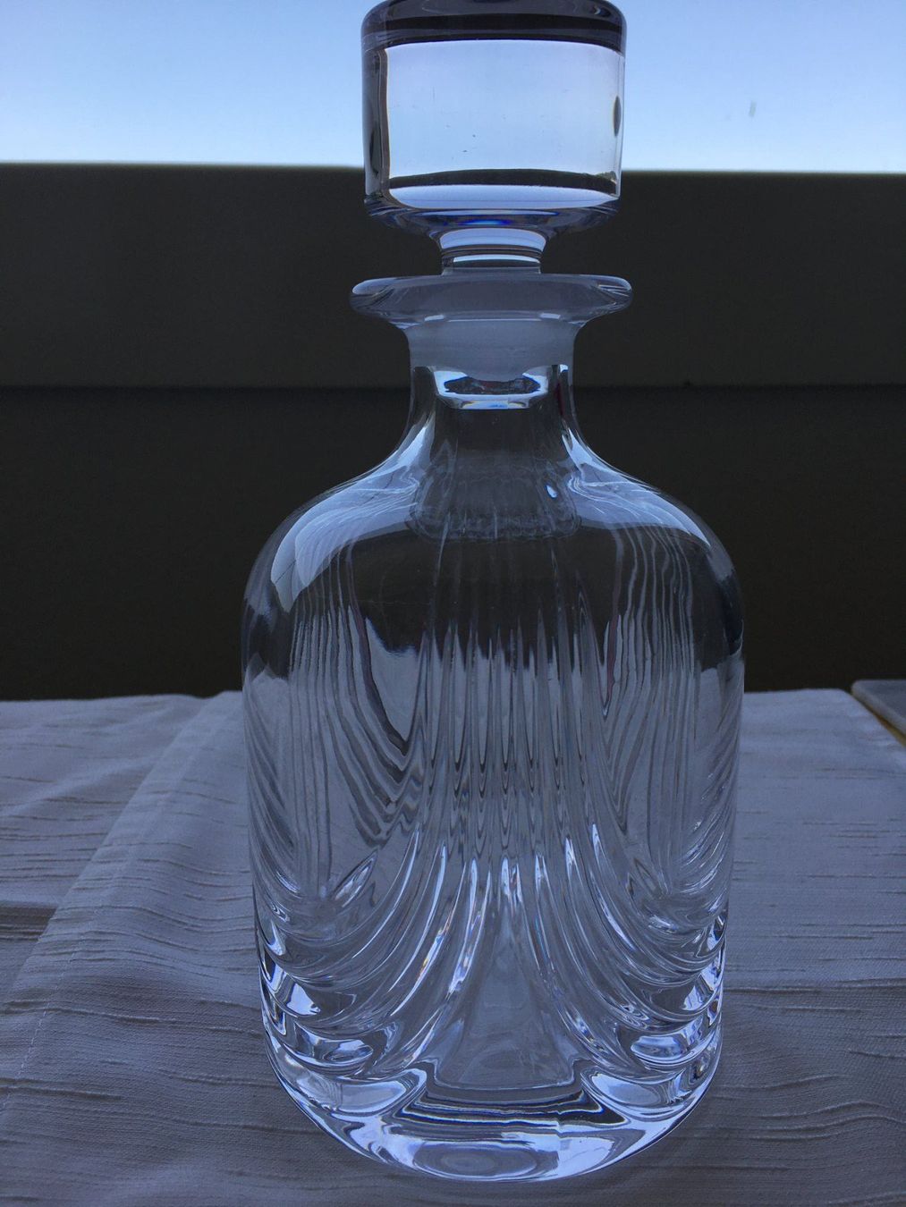 Caraffe: Kristall-Karaffe mit Brandy-Schild, , NEU – Nuovo e nell'imballaggio originale da Heerbrugg venduto da dwfg 4