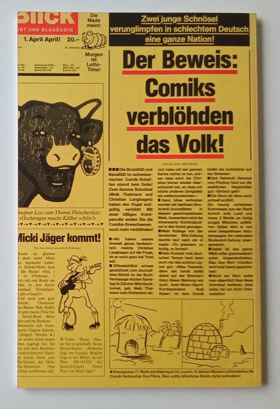 Fumetti: Kommissar Roggenmoser, Agromix - Comix – Usato da Winterthur venduto da andreas.leu 1