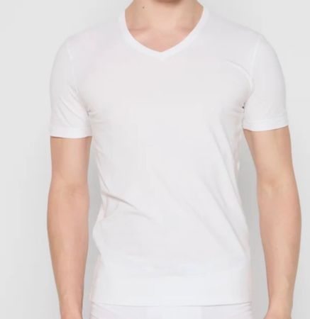BOSS V-neck T-Shirt Slim fit 2 Pack M White