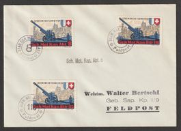 Artillerie Nr. 71/1, 289/1 + 290/1 Brief