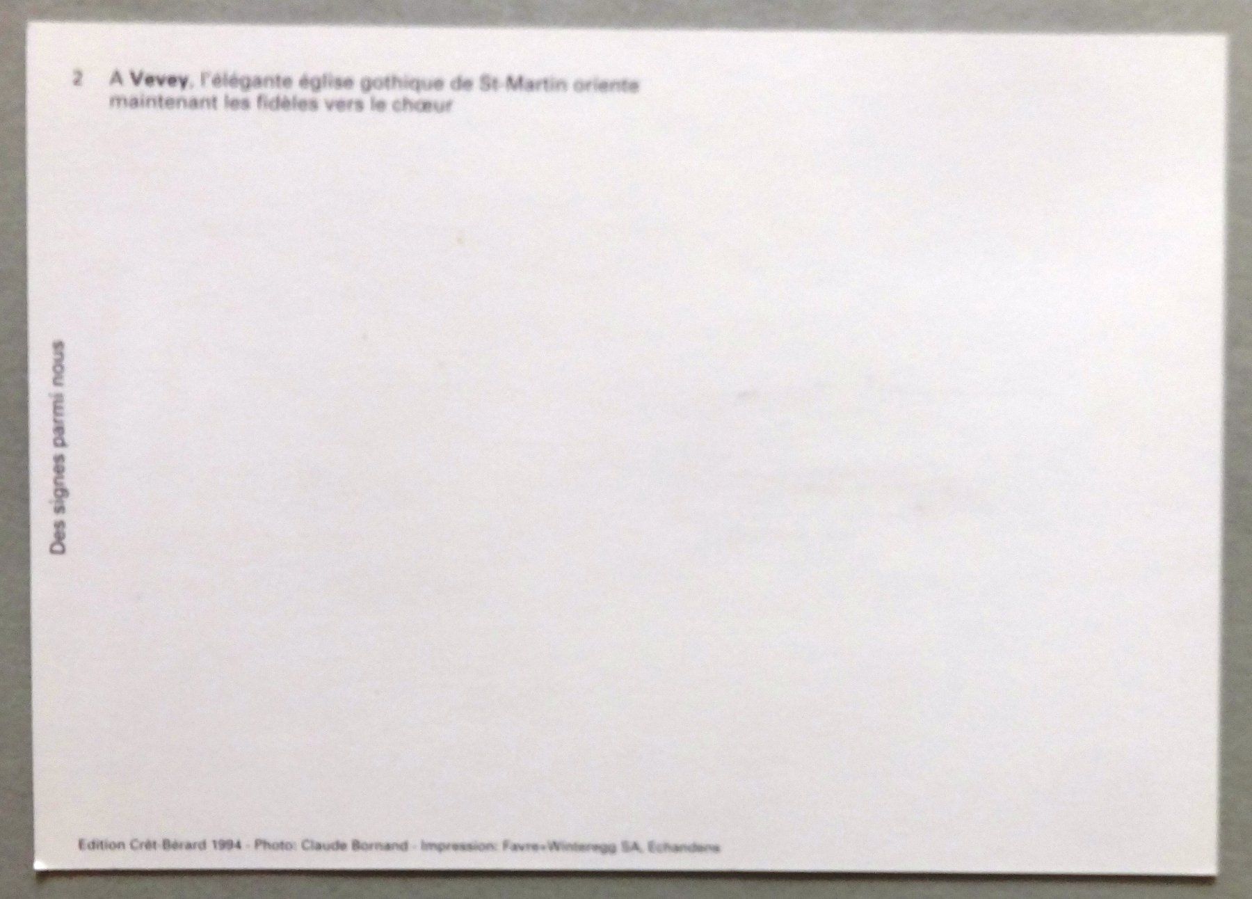 Cartoline postali: Vevey, Eglise St-Martin – Usato da Fétigny venduto da Billy2miny 1